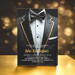 40:e händelsen Svart och Guld Tuxedo-födelsedag Inbjudningar<br><div class="desc">Fira i stil med den här inbjudan till nyårsaftonferensen i Black and Guld Tuxedo, där elegans och sofistikering uttrycks. Den eleganta svarta bakgrunden och de skuggande accenterna från guld anger tonen för en luxuriös affär, perfekt för en milstolpe firande. Med sin förfinade tuxedo-inspirerade utformning fångar den här inbjudan kärnan i...</div>