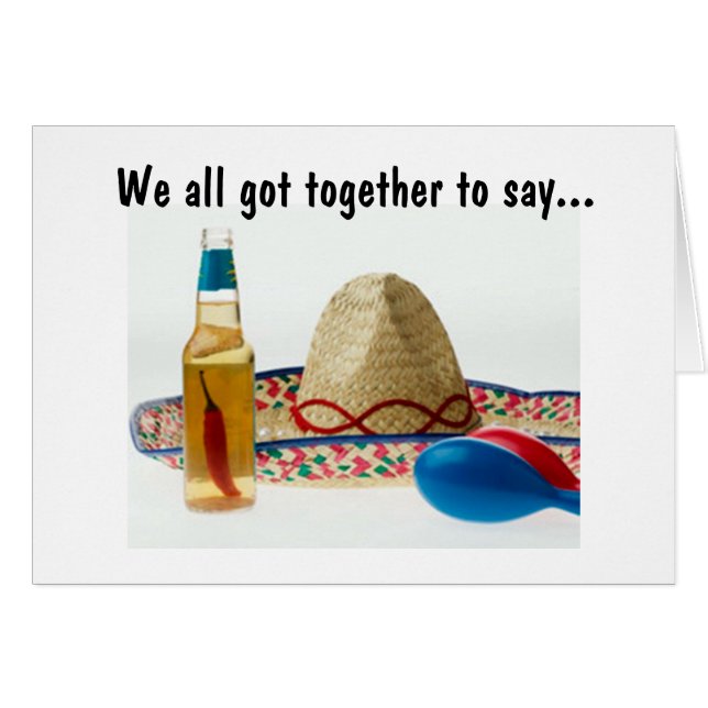 40:e HARNA ATT SÄGA LÅT OSS PARTY Hälsningskort (Framsidan Horizontal)