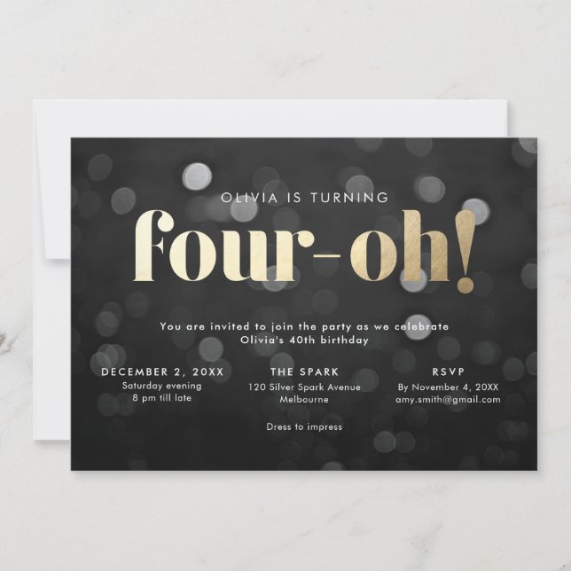 40:e inbjudan Four-oh (Framsida)