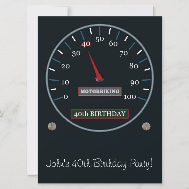 40:e inbjudan till födelsedagspartiet (Framsida)