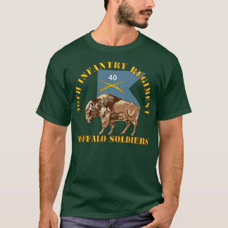 40:e infanteriregimen Buffalo Soldiers med 40:e In T Shirt