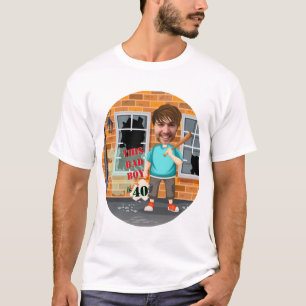 40:e Manarna, födelsedagsdagen Dålig Boy Funny Ans T Shirt