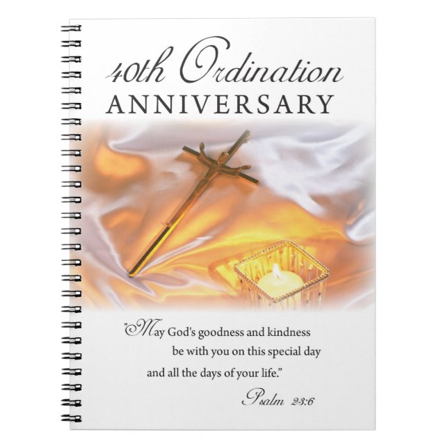 40:e ordination-årsdagen, Kor Candle Anteckningsbok (Framsidan)