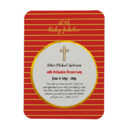 40:e Ordination-jubileet - pris Ruby Jubilee Magnet
