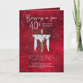 40:e ORDINATIONEN ÅRSDAGS-pastorminister Kort