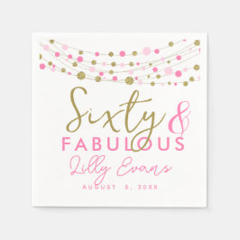 40:e party-dekorationen för papper napkin, glitter pappersservett