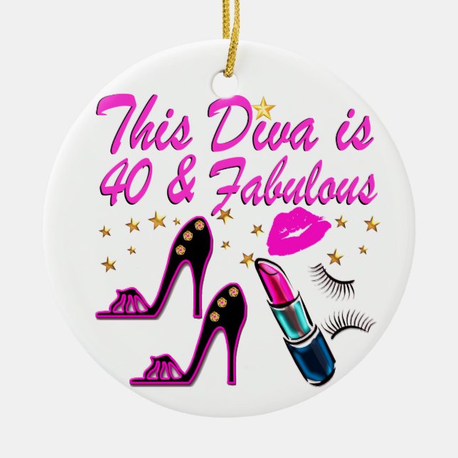 40:E PARTY DIVA JULGRANSPRYDNAD KERAMIK (Framsidan)