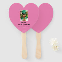 40:e Personligen på födelsedagen Foto rosa