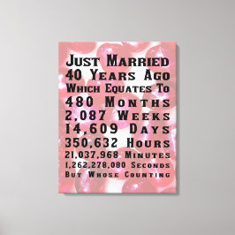 40:e Ruby-årsdagen Canvastryck