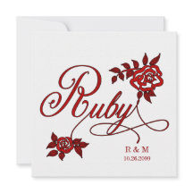 40:e Ruby-årsdagen med Datum och Initialer