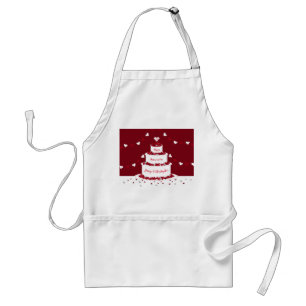 40:e ruby bröllop-årsjubileum, tårtutformning förkläde