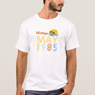 40:e Vintagen på födelsedagen maj 1985 40 år gamla T Shirt