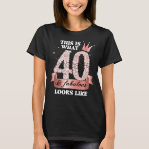 40 & Fabulous I Black Peach Party Group Candid Pho T Shirt