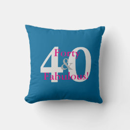40 & Fabulous! Roligtens Anpassningsbar Blått och  Kudde