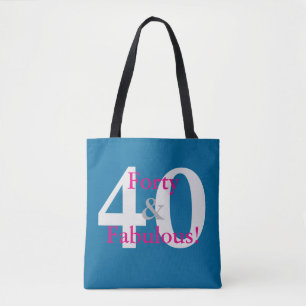 40 & Fabulous! Roligtens Anpassningsbar Blått och Tygkasse