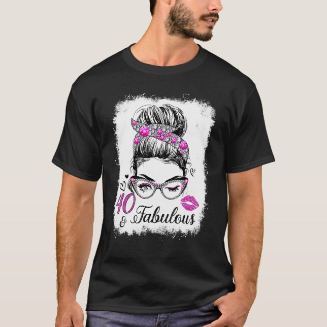 40 & Fabulous sedan 1982 Birthday Queen 40 Years O T Shirt (Framsida)