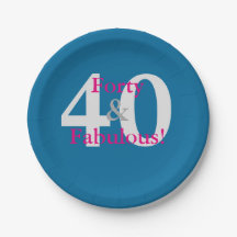 40 & Fantastisk! Rolig anpassad födelsedag Blå & H