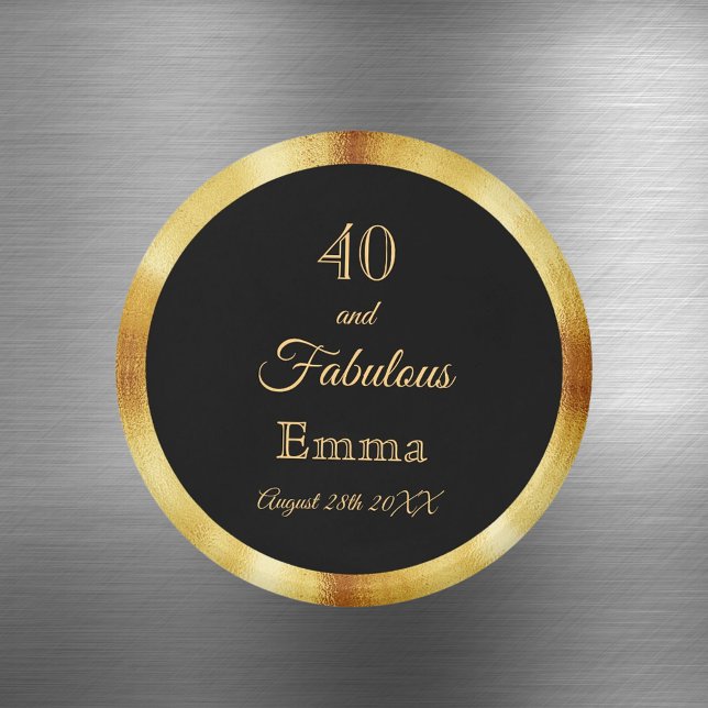 40 fantastisk svart guldnamn magnet (Skapare uppladdad)