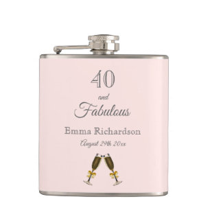 40 fantastiska födelsedag ro guld rosa monogram fickplunta
