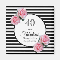 40 fantastiska födelsedag svarta rand rosa blommig
