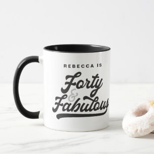40 & fantastiska vintagar på födelsedagskalan mugg