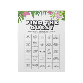 40 Find the Guest Bingo Game Sheets Anteckningsblock