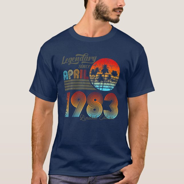 40. Födelsedag 40 januari 1983 T Shirt (Framsida)