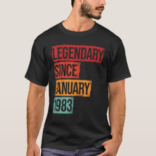 40 Födelsedag 40 Legendary sedan januari 1983 T Shirt
