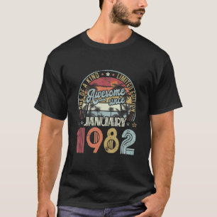 40 Födelsedagen januari 1982 Dekorationen Manar Kv T Shirt