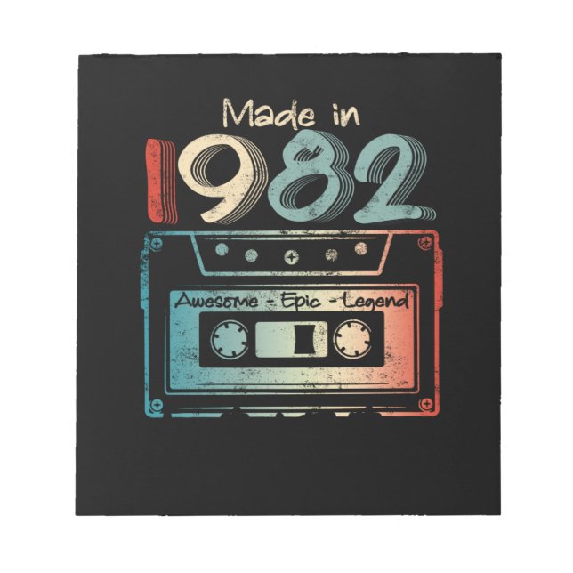 40 födelsedagsgåvor År 1982 Kassett Anteckningsblock (Framsida)