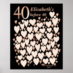 40 Före 40 Bucket-listmål Poster