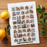 40 Fotokollage - 4 rader 10 kolumner - skript Namn Kökshandduk<br><div class="desc">Trendigets kollage-party-design omfattar ett ställe för fyrtio bilder eller livets högdagrar. Den valfria skripttexten på grund kan användas för namn,  händelser,  data och mycket mer! Om du behöver justera teckningen eller ändra bakgrunden färg klickar du på anpassningsknappen och gör ändringar.</div>