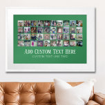 40 Fotokollage - 4 rader 10 kolumner - skripttext Poster<br><div class="desc">Trendigets kollage-party-design omfattar ett ställe för fyrtio bilder eller livets högdagrar. Den valfria skripttexten på grund kan användas för namn,  händelser,  data och mycket mer! Om du behöver justera teckningen eller ändra bakgrunden färg klickar du på anpassningsknappen och gör ändringar.</div>