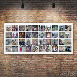 40 Fotokollage - 4 rader 10 kolumner - Svart text Poster<br><div class="desc">Trendigets party-design omfattar ett ställe för fyrtio bilder eller livets högdagrar. Om du behöver justera teckningen eller ändra bakgrunden färg klickar du på anpassningsknappen och gör ändringar.</div>