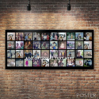 40 Fotokollage - 4 rader 10 kolumner - vit text
