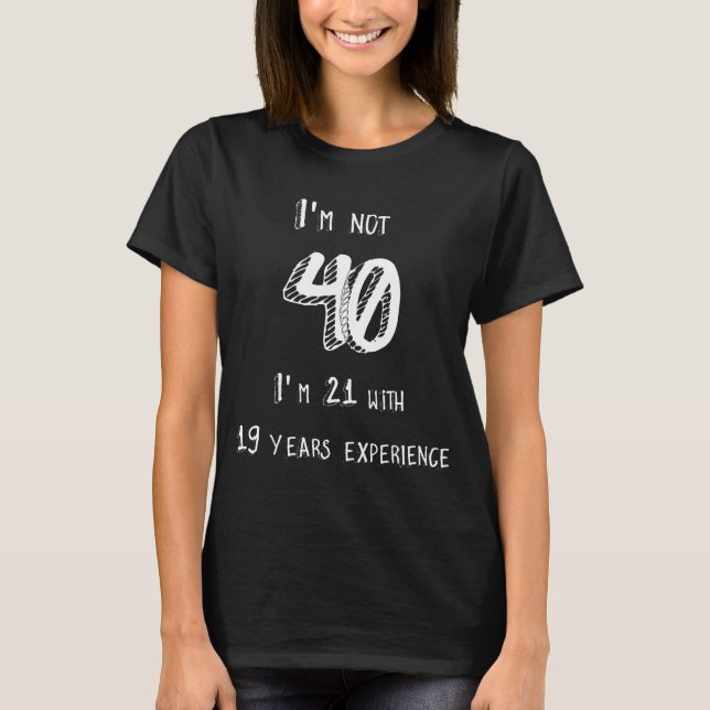 40 gammala år tee shirt (Framsida)