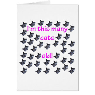 40 gammala katthuvud hälsningskort