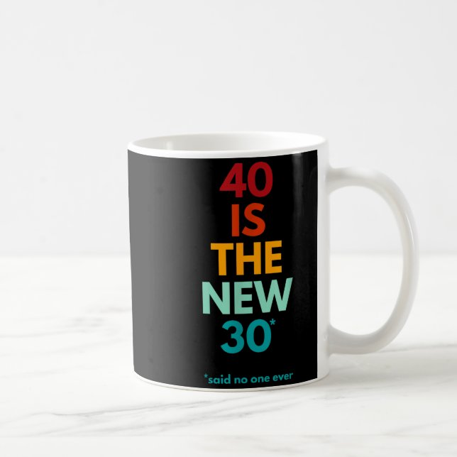 40 Is The New 30 Said Ever, Funny 40th Birthday  Kaffemugg (Höger)