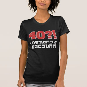 40?! Jag begär en omräkning (på mörk) T-shirt