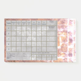 40 K Score Tracker and Battle Report, med anteckni Post-it Block