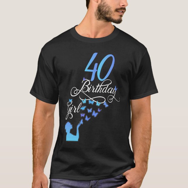 40 Kvinnors 40:e födelsedag 1982 Rundfödelsedag T Shirt (Framsida)