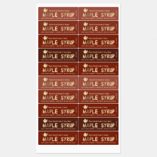 40 MAPLE GRADE LABELS in 4 SYRUP COLORS (10 each) Klistermärke