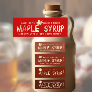 40 MAPLE GRADE LABELS in 4 SYRUP COLORS  Klistermärke