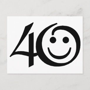 40-med Lycklig Ansikte-födelsedagen Vykort