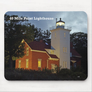 40 Mile Point fyr dusk mousserande Musmatta