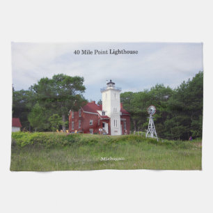 40 Mile Point Lighthouse-kökshandduk Kökshandduk