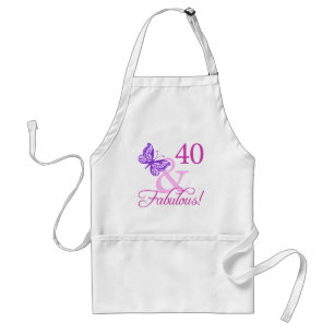 40 och blomstergåvor (plommon) förkläde