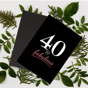 40 och Fabulös Födelsedagsfest Kort