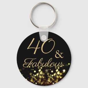 40 och Fabulös Födelsedagsfest Nyckelring