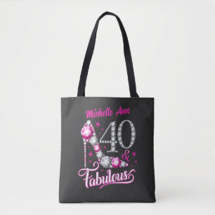 40 och Fabulous, 40:e födelsedagen, alla namn, red Tygkasse